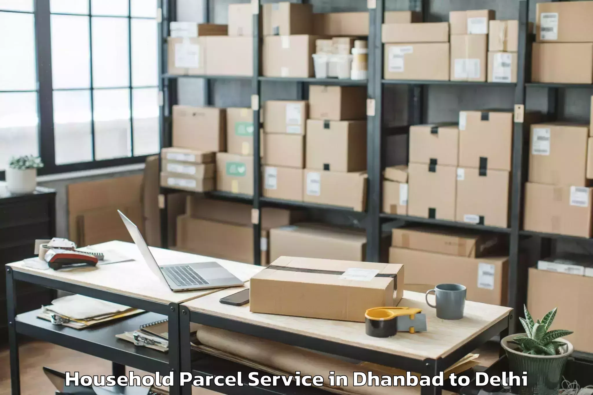 Hassle-Free Dhanbad to East Delhi Mall Household Parcel